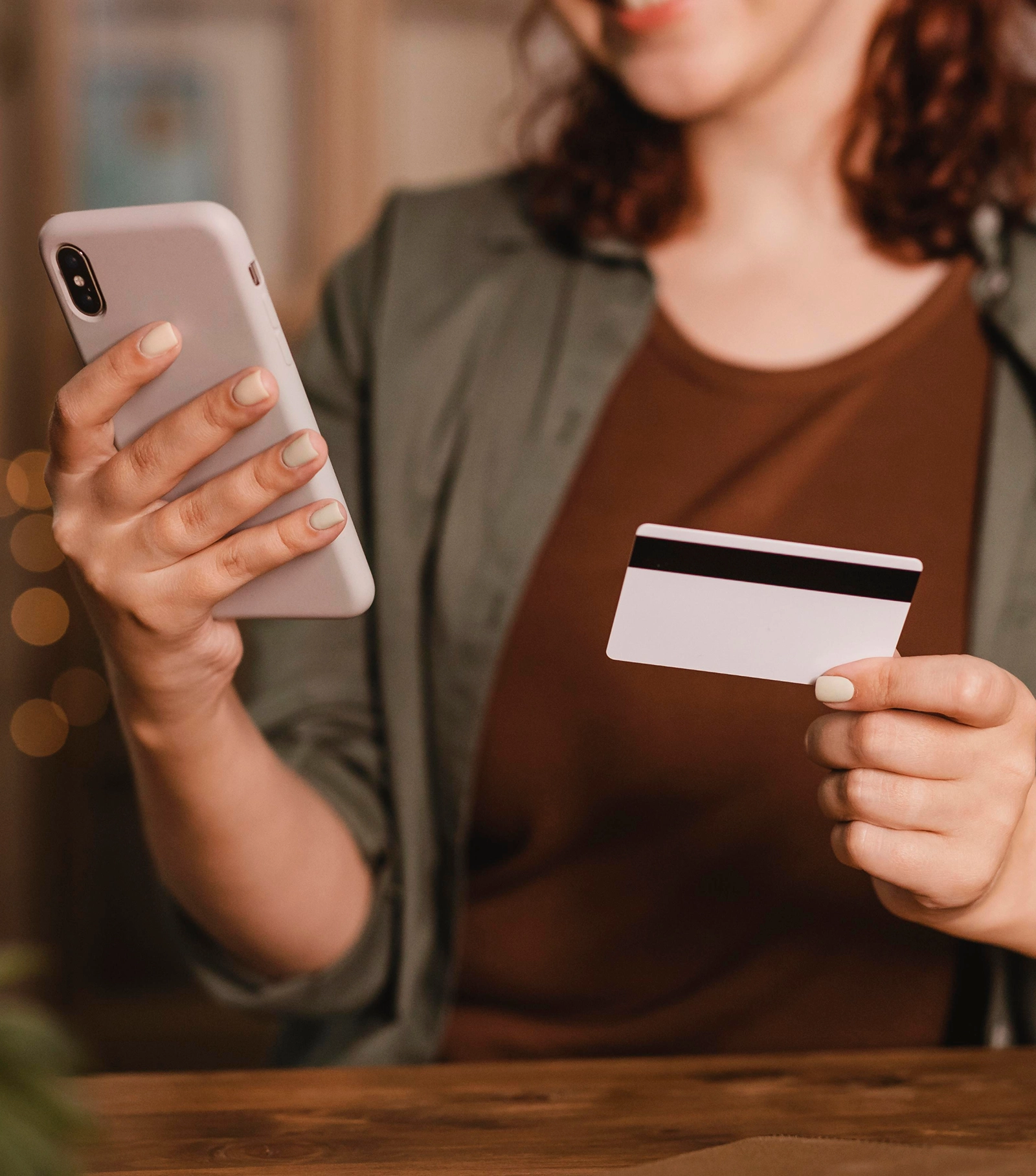 Person using payment card